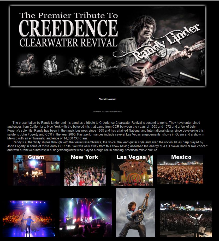 Randy Linder website screenshot
