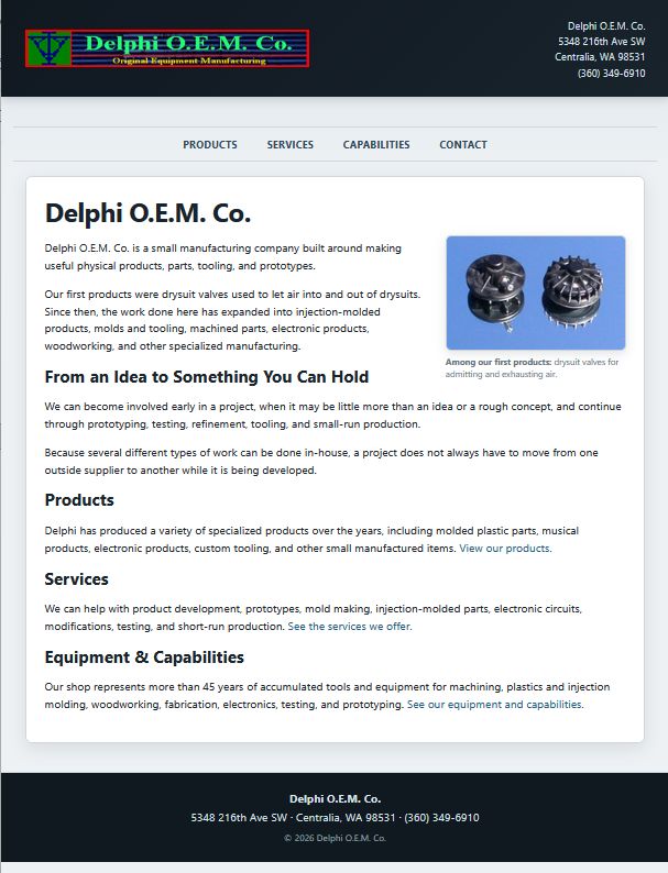 Delphi O.E.M. Co. website