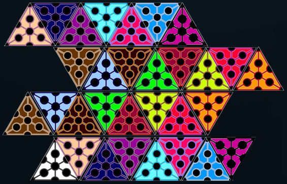 Historic Trigame tile artwork